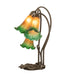 Meyda Lighting Lighting 16" High Amber/Green Tiffany Pond Lily 3 Light Accent Lamp