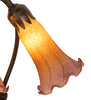 Meyda Lighting Lighting 16" High Amber/Purple Tiffany Pond Lily 3 Light Accent Lamp