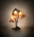 Meyda Lighting Lighting 16" High Amber/Purple Tiffany Pond Lily 3 Light Accent Lamp