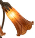 Meyda Lighting Lighting 16" High Amber Tiffany Pond Lily 3 Light Accent Lamp