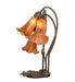 Meyda Lighting Lighting 16" High Amber Tiffany Pond Lily 3 Light Accent Lamp