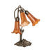 Meyda Lighting Lighting 16" High Amber Tiffany Pond Lily 3 Light Accent Lamp