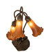 Meyda Lighting Lighting 16" High Amber Tiffany Pond Lily 3 Light Accent Lamp