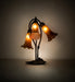 Meyda Lighting Lighting 16" High Amber Tiffany Pond Lily 3 Light Accent Lamp