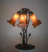 Meyda Lighting Lighting 16" High Amber Tiffany Pond Lily 5 Light Table Lamp