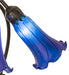 Meyda Lighting Lighting 16" High Blue Tiffany Pond Lily 3 Light Accent Lamp