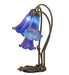 Meyda Lighting Lighting 16" High Blue Tiffany Pond Lily 3 Light Accent Lamp