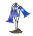 Meyda Lighting Lighting 16" High Blue Tiffany Pond Lily 3 Light Accent Lamp