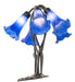 Meyda Lighting Lighting 16" High Blue Tiffany Pond Lily 5 Light Table Lamp