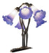 Meyda Lighting Lighting 16" High Blue/White Tiffany Pond Lily 5 Light Table Lamp