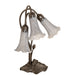Meyda Lighting Lighting 16" High Gray Tiffany Pond Lily 3 Light Accent Lamp
