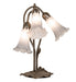 Meyda Lighting Lighting 16" High Gray Tiffany Pond Lily 3 Light Accent Lamp