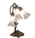 Meyda Lighting Lighting 16" High Gray Tiffany Pond Lily 3 Light Accent Lamp