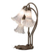 Meyda Lighting Lighting 16" High Gray Tiffany Pond Lily 3 Light Accent Lamp