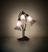 Meyda Lighting Lighting 16" High Gray Tiffany Pond Lily 3 Light Accent Lamp