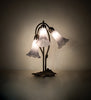 Meyda Lighting Lighting 16" High Gray Tiffany Pond Lily 3 Light Accent Lamp