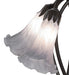Meyda Lighting Lighting 16" High Gray Tiffany Pond Lily 5 Light Table Lamp