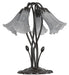 Meyda Lighting Lighting 16" High Gray Tiffany Pond Lily 5 Light Table Lamp