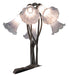 Meyda Lighting Lighting 16" High Gray Tiffany Pond Lily 5 Light Table Lamp