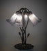 Meyda Lighting Lighting 16" High Gray Tiffany Pond Lily 5 Light Table Lamp