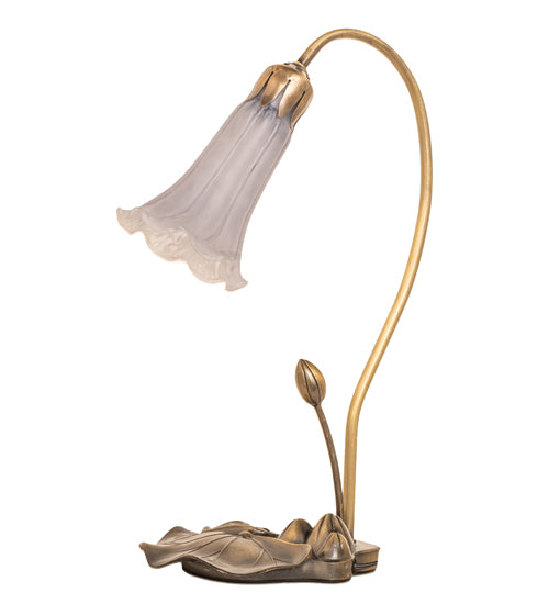 Meyda Lighting Lighting 16" High Gray Tiffany Pond Lily Accent Lamp