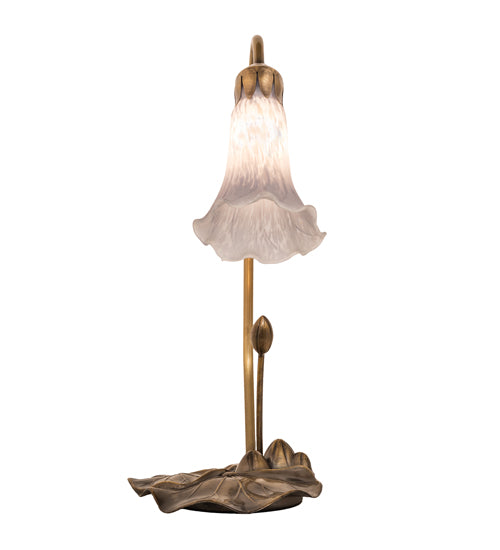 Meyda Lighting Lighting 16" High Gray Tiffany Pond Lily Accent Lamp