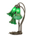 Meyda Lighting Lighting 16" High Green Tiffany Pond Lily 3 Light Accent Lamp