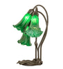 Meyda Lighting Lighting 16" High Green Tiffany Pond Lily 3 Light Accent Lamp