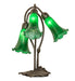 Meyda Lighting Lighting 16" High Green Tiffany Pond Lily 3 Light Accent Lamp