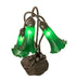Meyda Lighting Lighting 16" High Green Tiffany Pond Lily 3 Light Accent Lamp