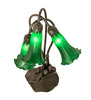 Meyda Lighting Lighting 16" High Green Tiffany Pond Lily 3 Light Accent Lamp