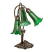 Meyda Lighting Lighting 16" High Green Tiffany Pond Lily 3 Light Accent Lamp