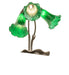 Meyda Lighting Lighting 16" High Green Tiffany Pond Lily 3 Light Accent Lamp