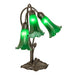 Meyda Lighting Lighting 16" High Green Tiffany Pond Lily 3 Light Accent Lamp
