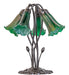 Meyda Lighting Lighting 16" High Green Tiffany Pond Lily 5 Light Table Lamp