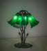 Meyda Lighting Lighting 16" High Green Tiffany Pond Lily 5 Light Table Lamp
