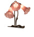 Meyda Lighting Lighting 16" High Lavender Pond Lily Tiffany Pond Lily 3 Light Accent Lamp