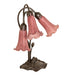 Meyda Lighting Lighting 16" High Lavender Pond Lily Tiffany Pond Lily 3 Light Accent Lamp