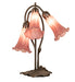 Meyda Lighting Lighting 16" High Lavender Pond Lily Tiffany Pond Lily 3 Light Accent Lamp