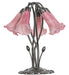 Meyda Lighting Lighting 16" High Lavender Tiffany Pond Lily 5 Light Table Lamp