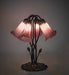 Meyda Lighting Lighting 16" High Lavender Tiffany Pond Lily 5 Light Table Lamp