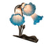 Meyda Lighting Lighting 16" High Pink/Blue Tiffany Pond Lily 3 Light Accent Lamp