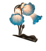 Meyda Lighting Lighting 16" High Pink/Blue Tiffany Pond Lily 3 Light Accent Lamp