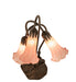 Meyda Lighting Lighting 16" High Pink Tiffany Pond Lily 3 Light Accent Lamp