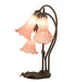 Meyda Lighting Lighting 16" High Pink Tiffany Pond Lily 3 Light Accent Lamp