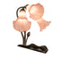 Meyda Lighting Lighting 16" High Pink Tiffany Pond Lily 3 Light Accent Lamp