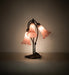 Meyda Lighting Lighting 16" High Pink Tiffany Pond Lily 3 Light Accent Lamp