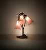 Meyda Lighting Lighting 16" High Pink Tiffany Pond Lily 3 Light Accent Lamp