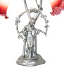 Meyda Lighting Lighting 16" High Pink/White Tiffany Pond Lily 2 Light Trellis Girl Accent Lamp