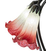 Meyda Lighting Lighting 16" High Red/Seafoam Tiffany Pond Lily 5 Light Table Lamp